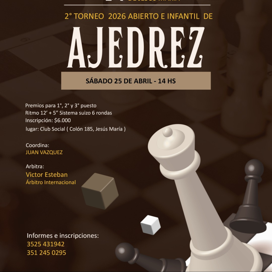 Evento TORNEO DE AJEDREZ EN JESÚS MARÍA