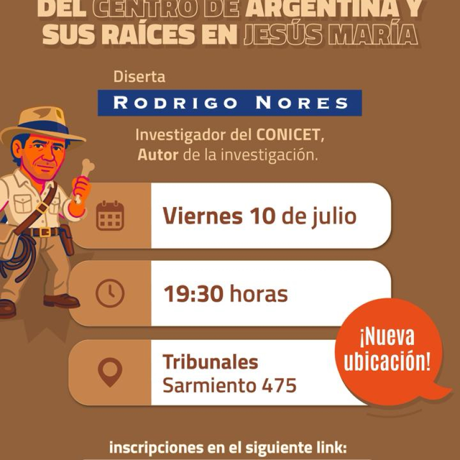 Evento Ciclo de charlas "Antes del Origen 2:  "Un linaje genético milenario del centro de Argentina y sus raíces en Jesús María"
